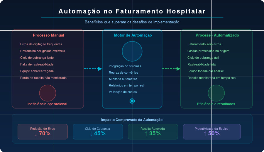 Automação no faturamento hospitalar: benefícios e desafios